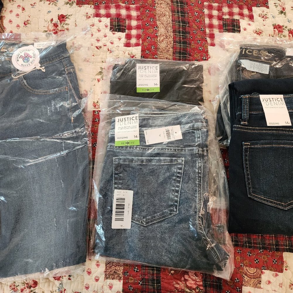 NWT Justice Denim Leggings/Jeans 14Plus